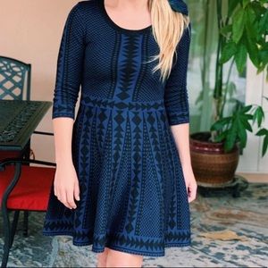 Nina Leonard printed dress NWT